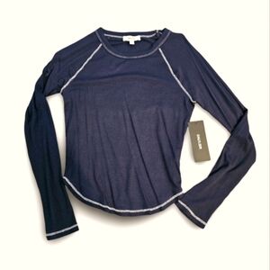 HASHTTAG NWT Raglan Long Sleeve Ribbed Top - L